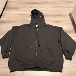 American Eagle Outfitters Charcoal Zip-Up Hoodie